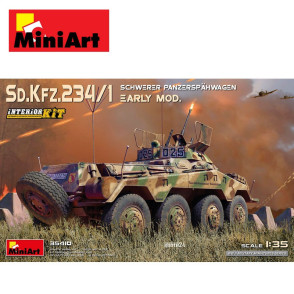Véhicule blindé allemand Sd.Kfz.234/1 Schwerer PanzerspAhwagen Early Mod Interior Kit WWII  1/35 MiniArt 35410 - Maketis