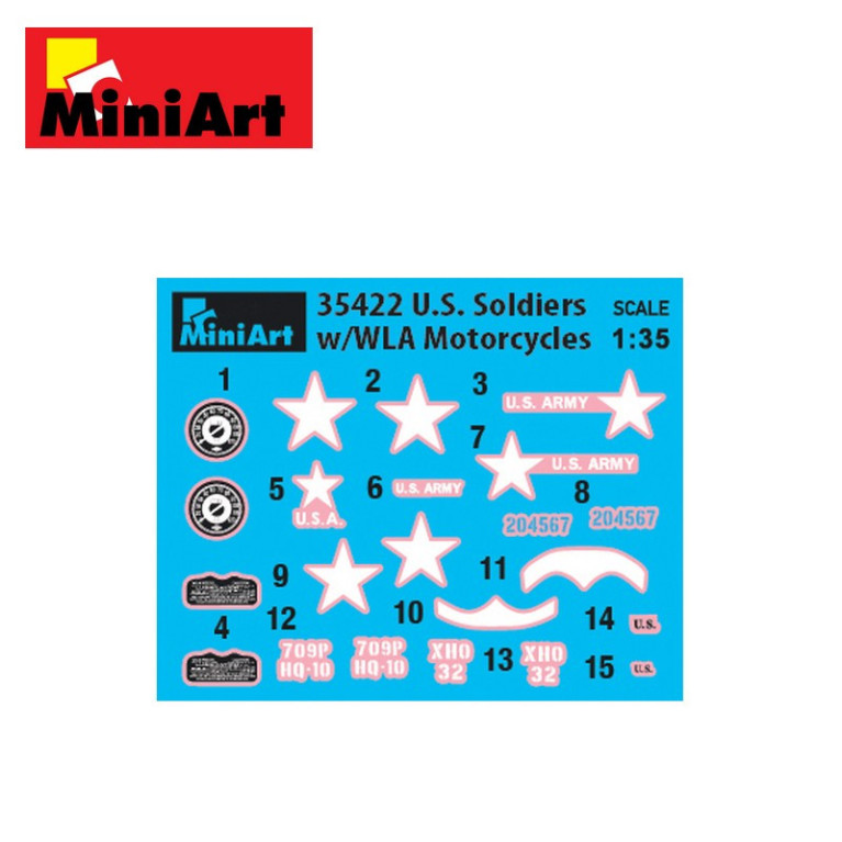 Soldats américains avec des motos de la WLA WWII  1/35 MiniArt 35422 - Maketis