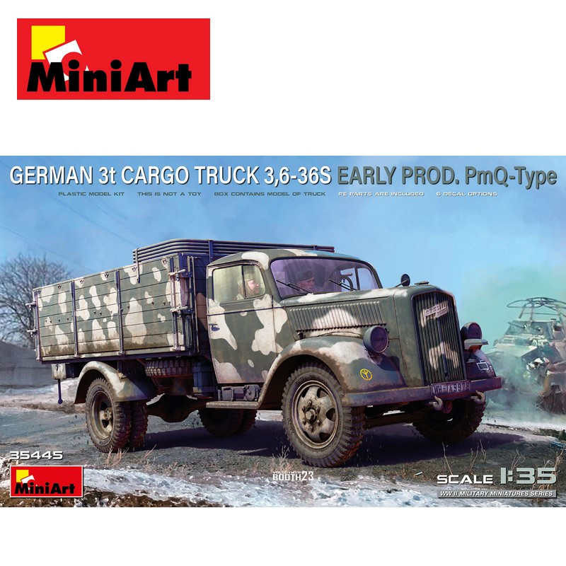 Camion de transport 3t allemand 3.6-36S début de prod. Type PmQ WWII 1/35 MiniArt 35445 - Maketis