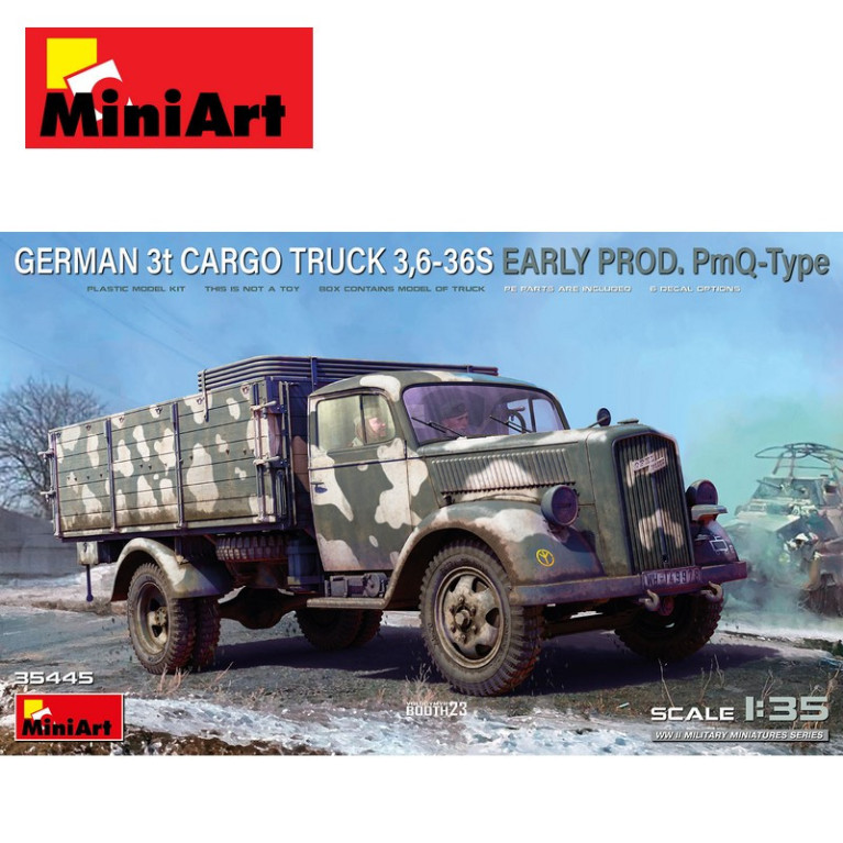 Camion de transport 3t allemand 3.6-36S début de prod. Type PmQ WWII 1/35 MiniArt 35445 - Maketis