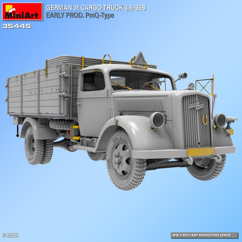 Camion de transport 3t allemand 3.6-36S début de prod. Type PmQ WWII 1/35 MiniArt 35445 - Maketis