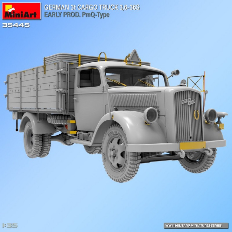 Camion de transport 3t allemand 3.6-36S début de prod. Type PmQ WWII 1/35 MiniArt 35445 - Maketis
