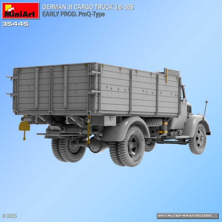 Camion de transport 3t allemand 3.6-36S début de prod. Type PmQ WWII 1/35 MiniArt 35445 - Maketis