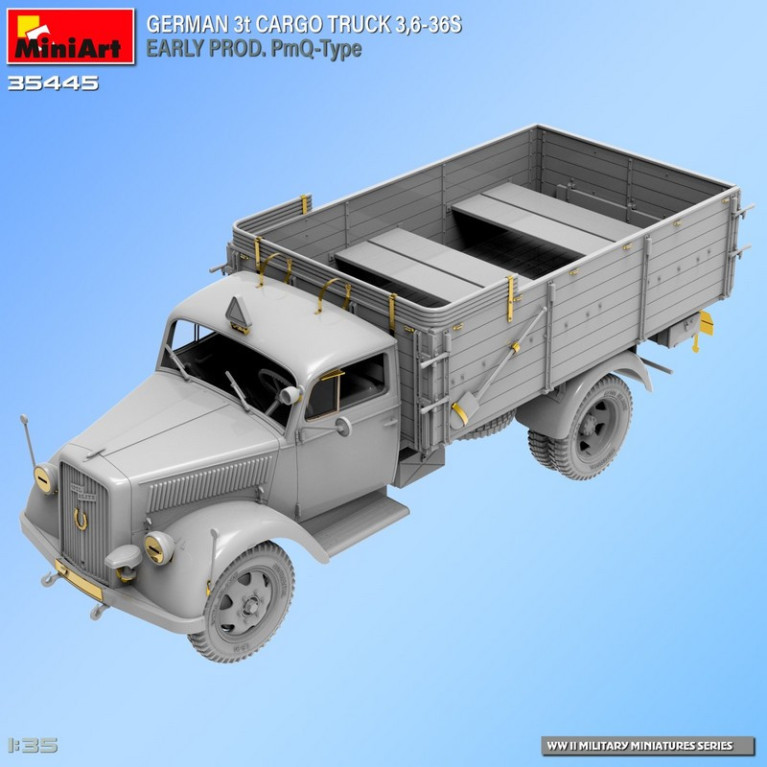 Camion de transport 3t allemand 3.6-36S début de prod. Type PmQ WWII 1/35 MiniArt 35445 - Maketis