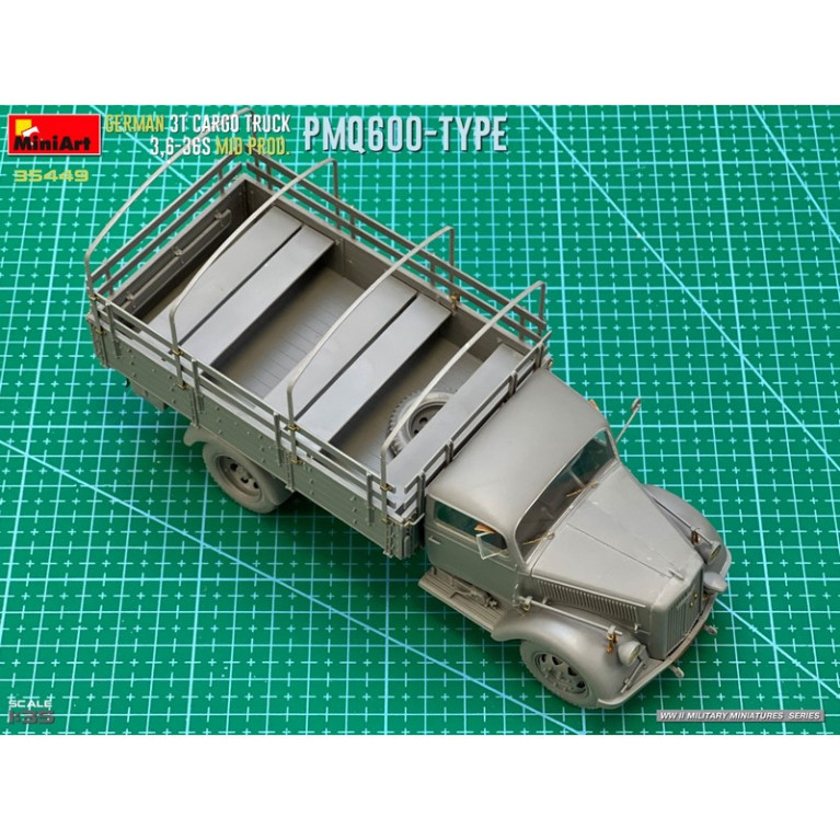 Camion de transport 3t allemand 3.6-36S Milieu Prod. Type PmQ600 WWII 1/35 MiniArt 35449 - Maketis