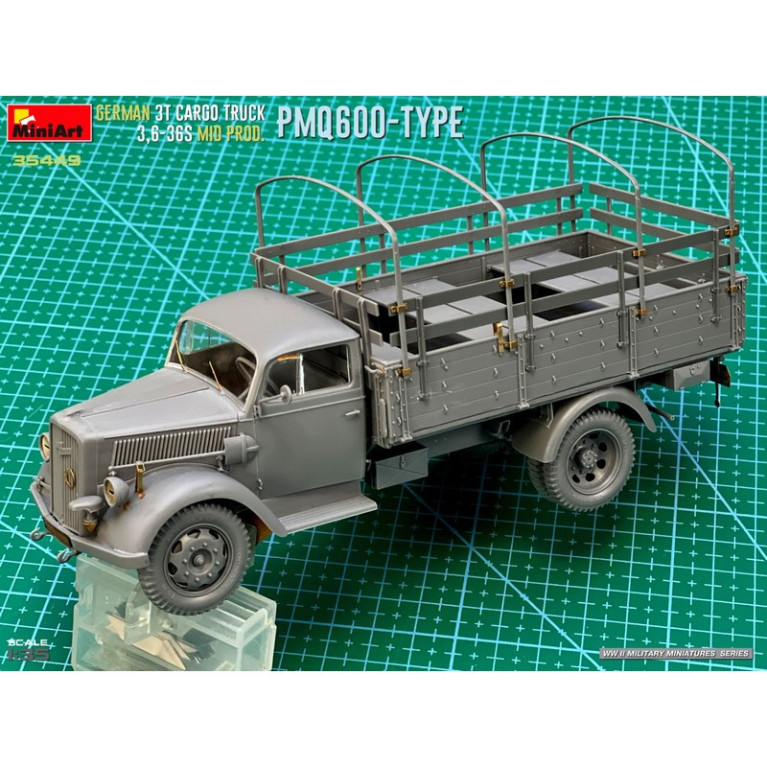 Camion de transport 3t allemand 3.6-36S Milieu Prod. Type PmQ600 WWII 1/35 MiniArt 35449 - Maketis