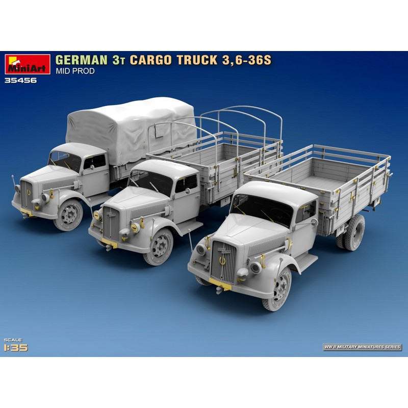 Camion de transport 3t allemand 3.6-36S Milieu Prod. WWII 1/35 MiniArt 35456 - Maketis