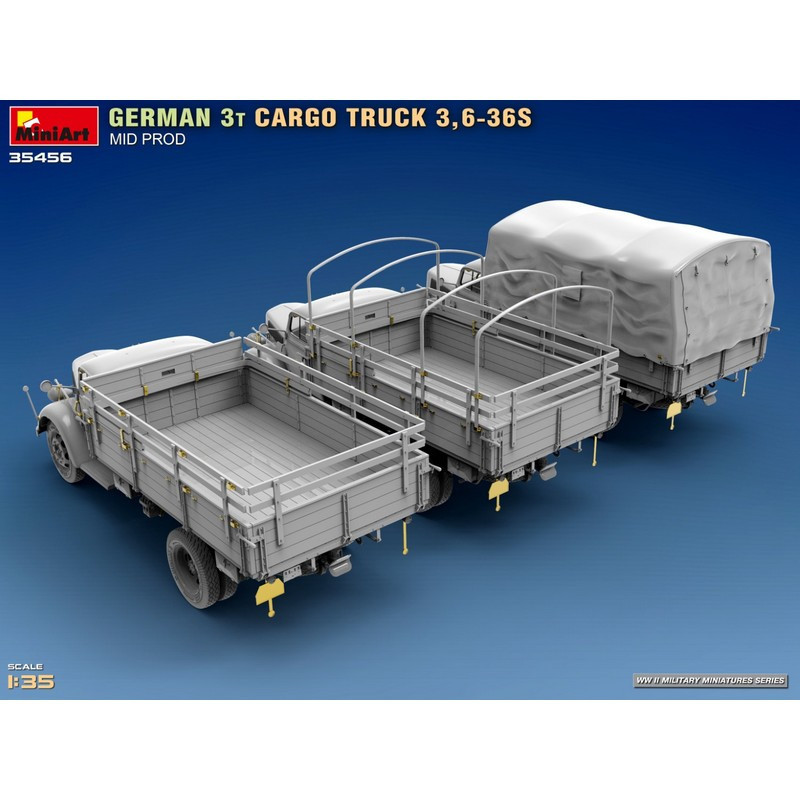 Camion de transport 3t allemand 3.6-36S Milieu Prod. WWII 1/35 MiniArt 35456 - Maketis