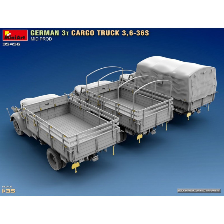 Camion de transport 3t allemand 3.6-36S Milieu Prod. WWII 1/35 MiniArt 35456 - Maketis