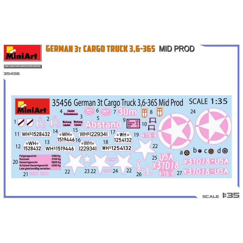 Camion de transport 3t allemand 3.6-36S Milieu Prod. WWII 1/35 MiniArt 35456 - Maketis