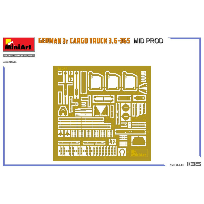 Camion de transport 3t allemand 3.6-36S Milieu Prod. WWII 1/35 MiniArt 35456 - Maketis