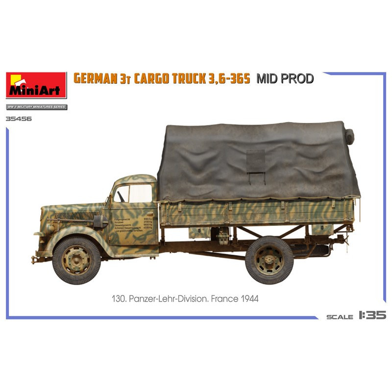 Camion de transport 3t allemand 3.6-36S Milieu Prod. WWII 1/35 MiniArt 35456 - Maketis