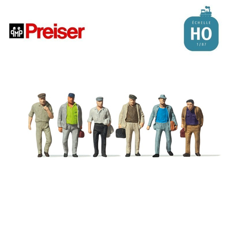 Hommes banlieue vers gare HO Preiser 14086 - Maketis Hommes banlieue vers gare HO Preiser 14086 - Maketis