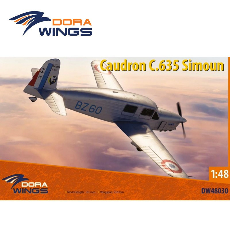 Avion français Caudron C.635 Simoun WWII 1/48 Dora Wings 48030 - Maketis
