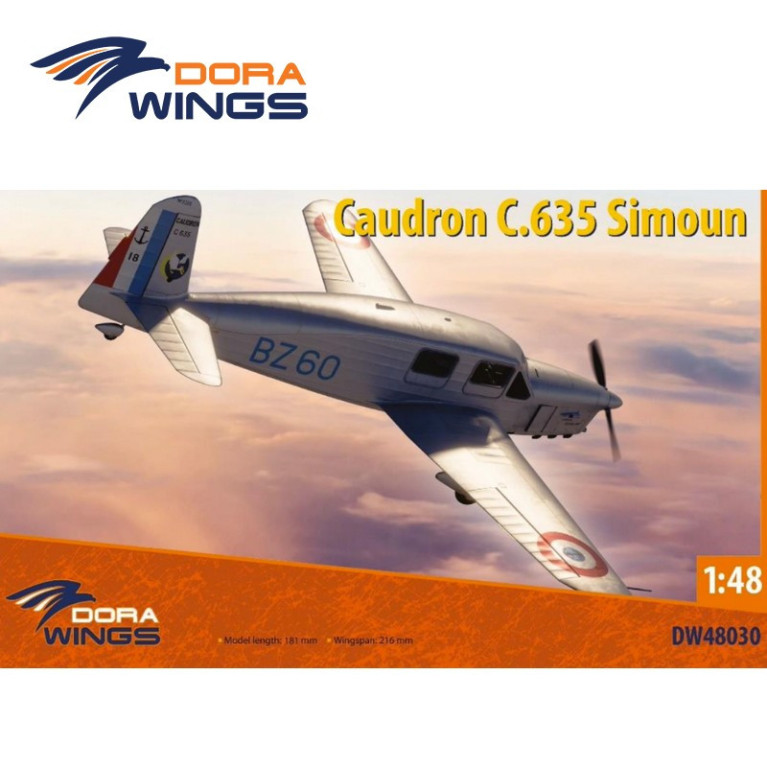 Avion français Caudron C.635 Simoun WWII 1/48 Dora Wings 48030 - Maketis