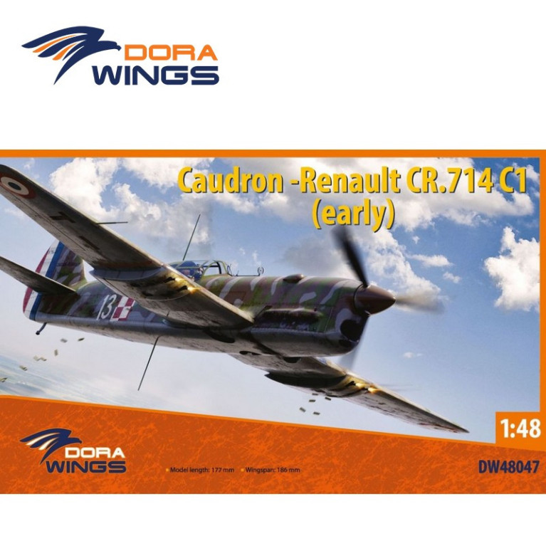 Avion de chasse français Caudron-Renault CR.714 WWII 1/48 Dora Wings 48047 - Maketis