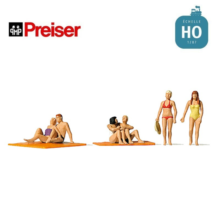Personnages à la plage HO Preiser 10671- Maketis Personnages à la plage HO Preiser 10671- Maketis