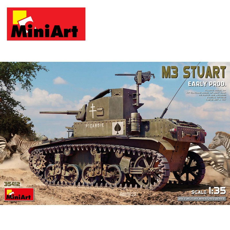Char américain M3 Stuart début de série WWII 1/35 MiniArt 35412 - Maketis