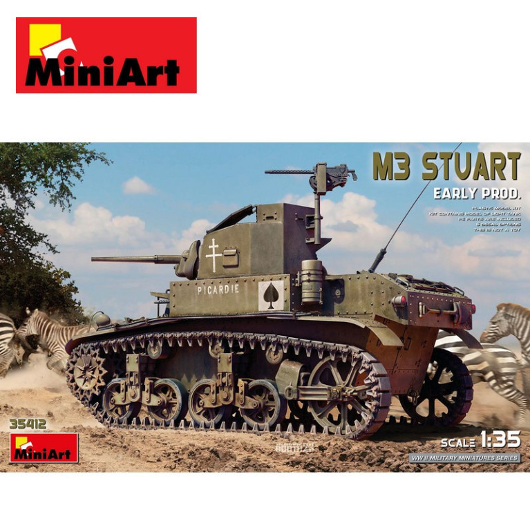Char américain M3 Stuart début de série WWII 1/35 MiniArt 35412 - Maketis