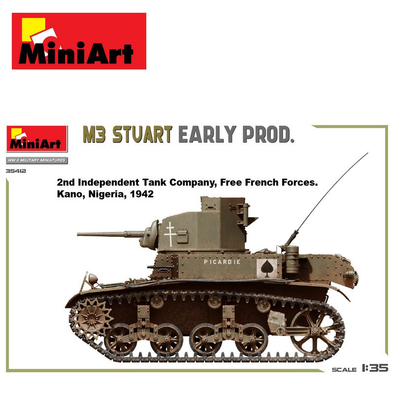 Char américain M3 Stuart début de série WWII 1/35 MiniArt 35412 - Maketis