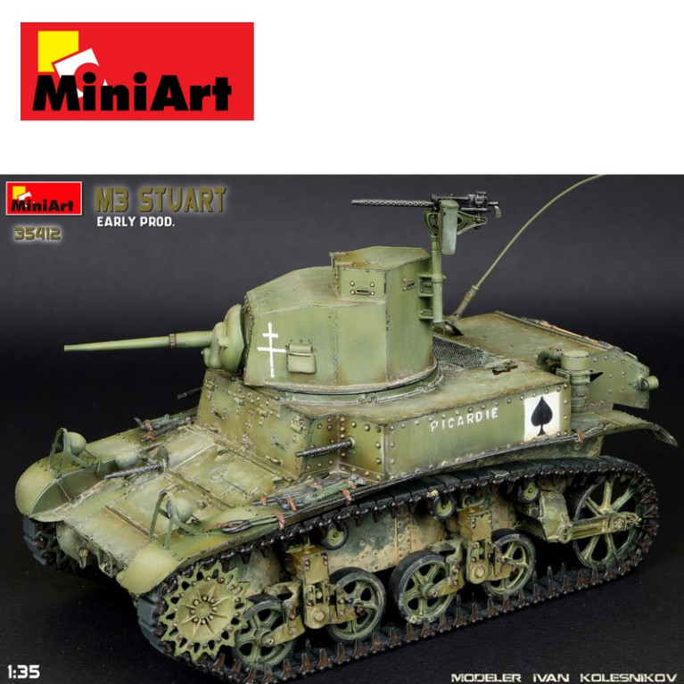 Char américain M3 Stuart début de série WWII 1/35 MiniArt 35412 - Maketis