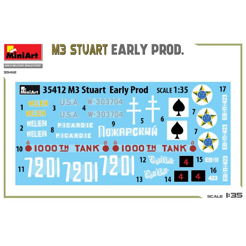 Char américain M3 Stuart début de série WWII 1/35 MiniArt 35412 - Maketis