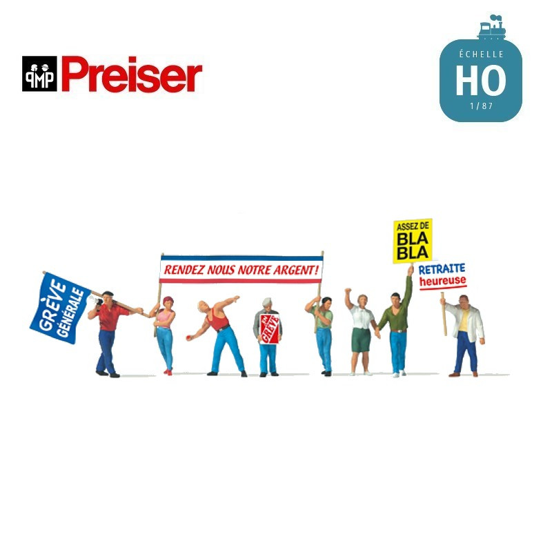 Manifestants HO Preiser 10787