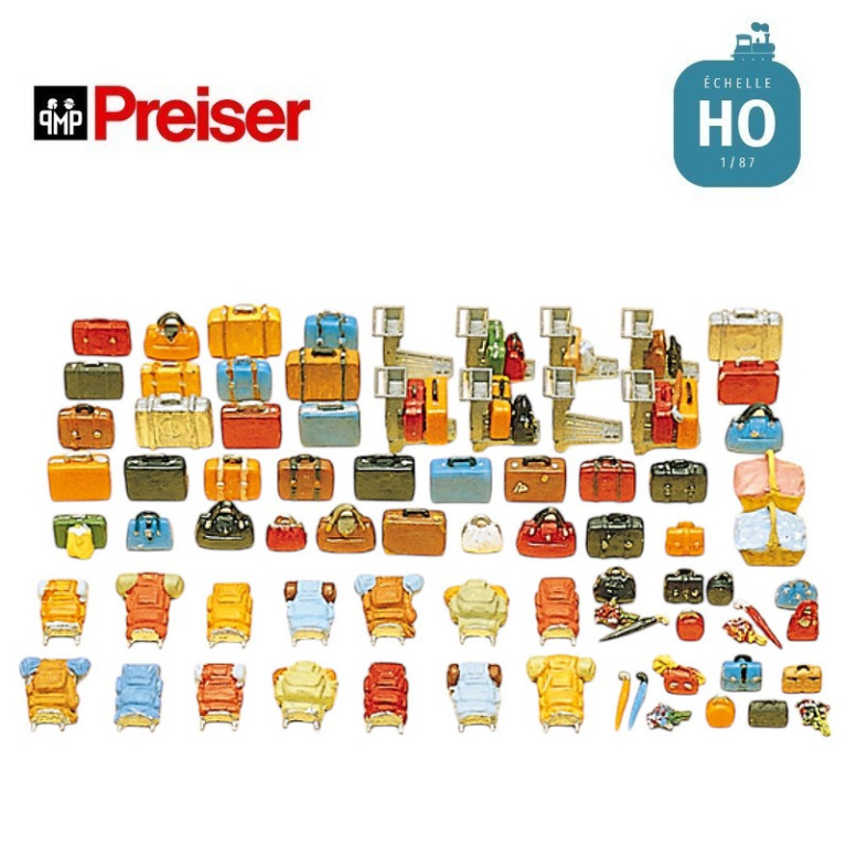 Bagages HO Preiser 17005 - Maketis Bagages HO Preiser 17005 - Maketis