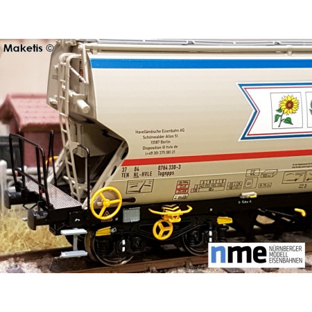 Silo wagon Tagnpps 130m3, Bohnhorst beige ep. 6, ref 507607 - MAKETIS Silo wagon Tagnpps 130m3, Bohnhorst beige ep. 6, ref 507607 - MAKETIS