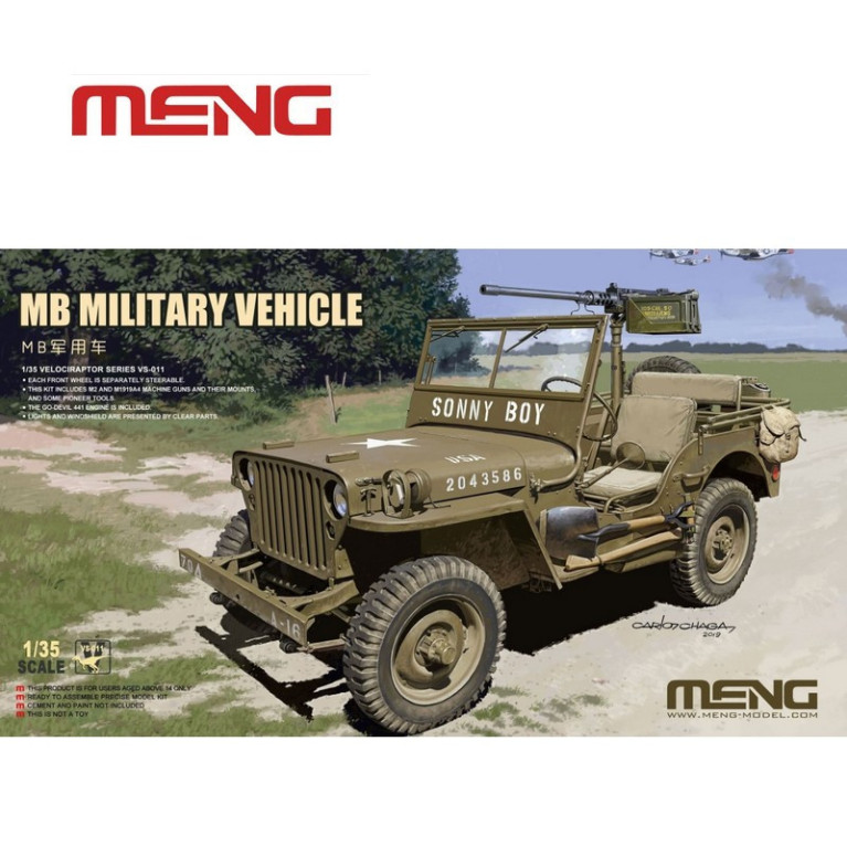 Jeep MB véhicule militaire US 1/35 Meng-Model VS-011 - Maketis Jeep MB véhicule militaire US 1/35 Meng-Model VS-011 - Maketis