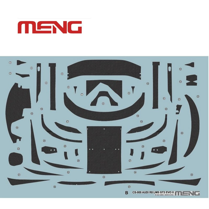 Voiture AUDI R8 LMS GT3 EVO II  1/24 Meng-Model CS-009 - Maketis