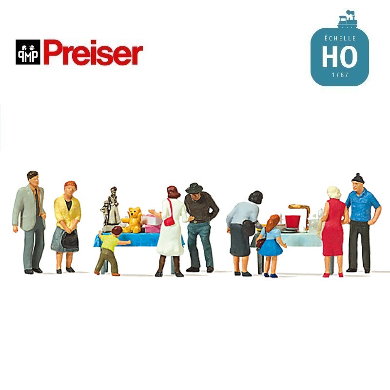 Marché aux puces HO Preiser 10595 - Maketis