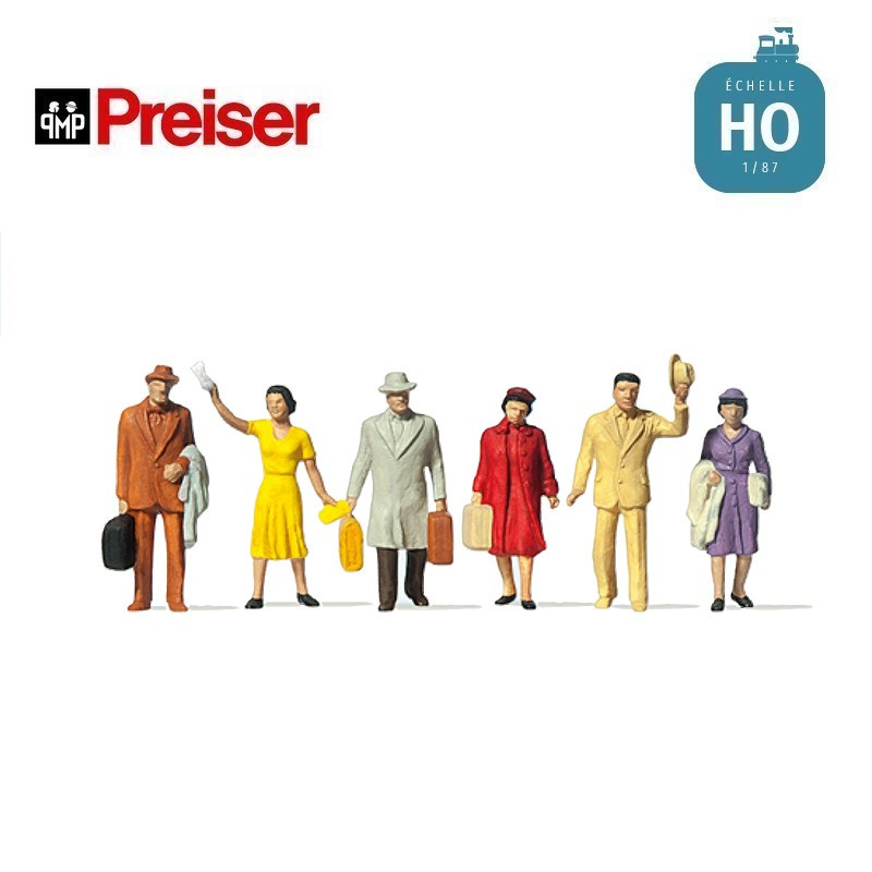 Voyageurs HO Preiser 14020 - Maketis