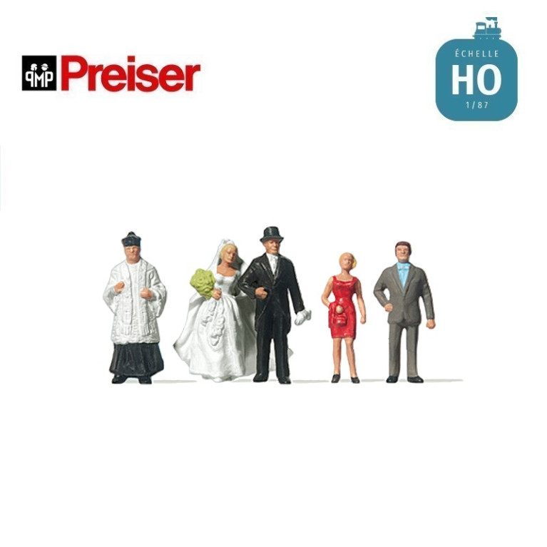 Curé et invites HO Preiser 14058 - Maketis