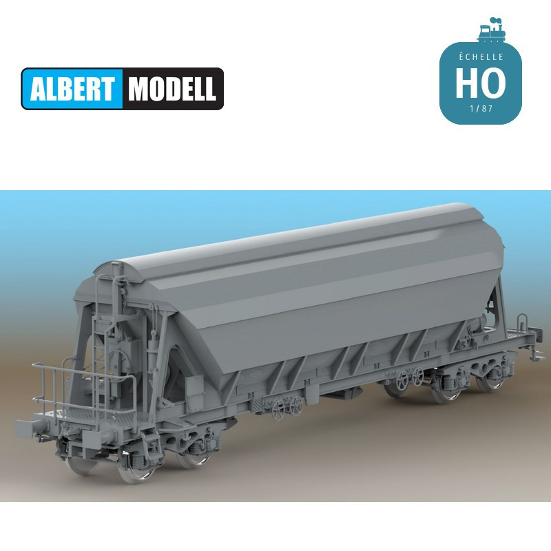 Wagon trémie T84 Tapps Trans Engrais bogies Y25 moulés France Wagons Ep VI HO Albert Modell 065317 - Maketis