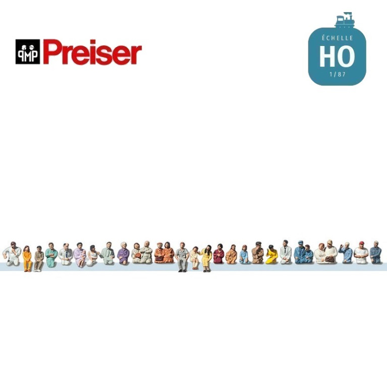 Chauffeurs de bus et 26 figurines HO Preiser 14404 - Maketis Chauffeurs de bus et 26 figurines HO Preiser 14404 - Maketis