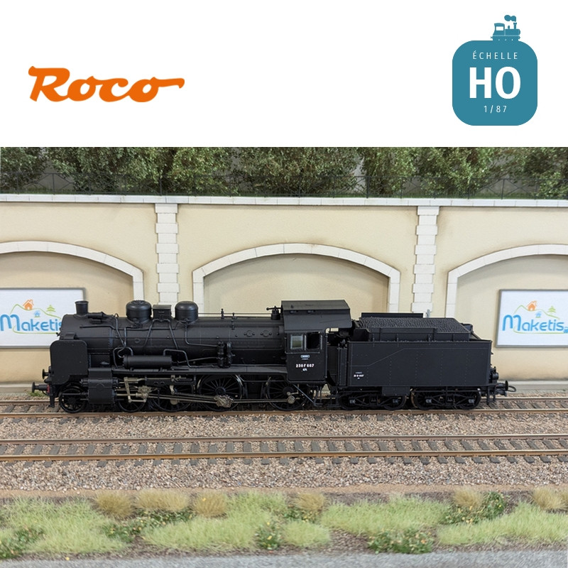 Locomotive à vapeur 230F 607 SNCF Ep III Analogique HO Roco 71385