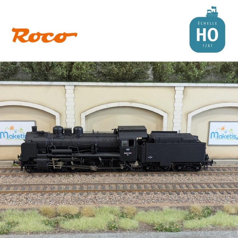 Locomotive à vapeur 230F 607 SNCF Ep III Analogique HO Roco 71385