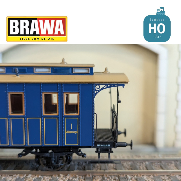 Schlafplatzwagen A K.W.St.E. 165 Periode I HO Brawa 45620 - Maketis Schlafplatzwagen A K.W.St.E. 165 Periode I HO Brawa 45620 - Maketis