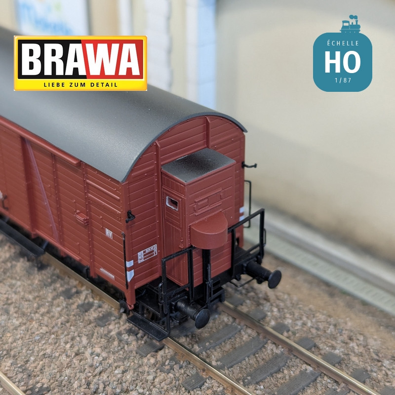 Wagon couvert type Kf "EUROP" n° 438736 SNCF Ep III HO Brawa 50750 - Maketis