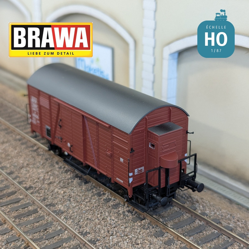 Wagon couvert type Kf "EUROP" n° 438736 SNCF Ep III HO Brawa 50750 - Maketis