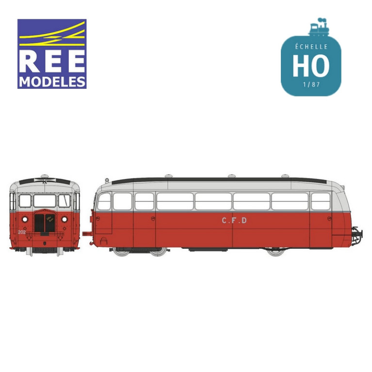 Autorail Diesel DE DION Type ND Vivarais-Lozère rouge/gris CFD Ep III Digital son HOm REE VM-054S - Maketis Autorail Diesel DE DION Type ND Vivarais-Lozère rouge/gris CFD Ep III Digital son HOm REE VM-054S - Maketis