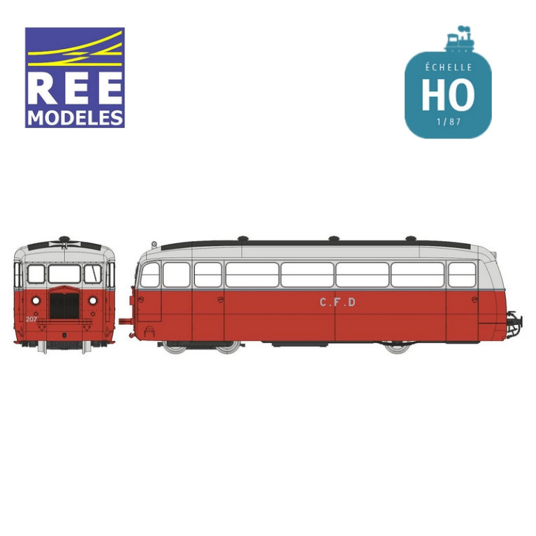 Autorail Diesel DE DION Type ND Vivarais rouge/gris CFD Ep III Analogique HOm REE VM-055 - Maketis Autorail Diesel DE DION Type ND Vivarais rouge/gris CFD Ep III Analogique HOm REE VM-055 - Maketis