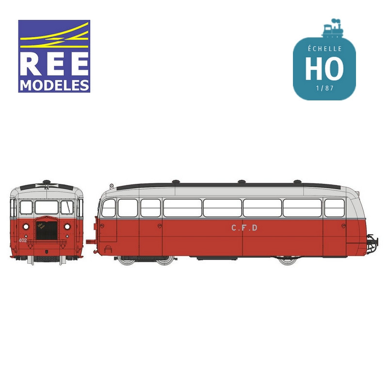 Autorail Diesel DE DION Type NC Saône & Loire rouge/gris CFD Ep II-III Analogique HOm REE VM-057 - Maketis
