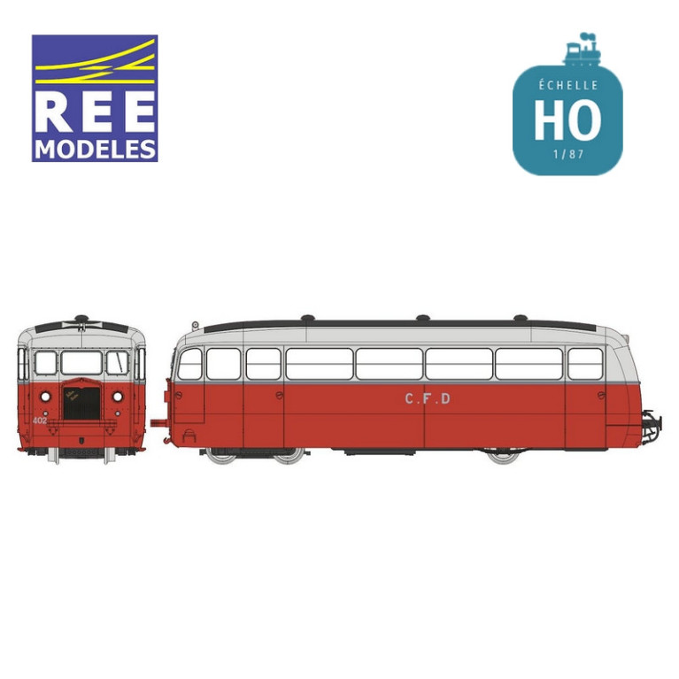 Autorail Diesel DE DION Type NC Saône & Loire rouge/gris CFD Ep II-III Analogique HOm REE VM-057 - Maketis Autorail Diesel DE DION Type NC Saône & Loire rouge/gris CFD Ep II-III Analogique HOm REE VM-057 - Maketis