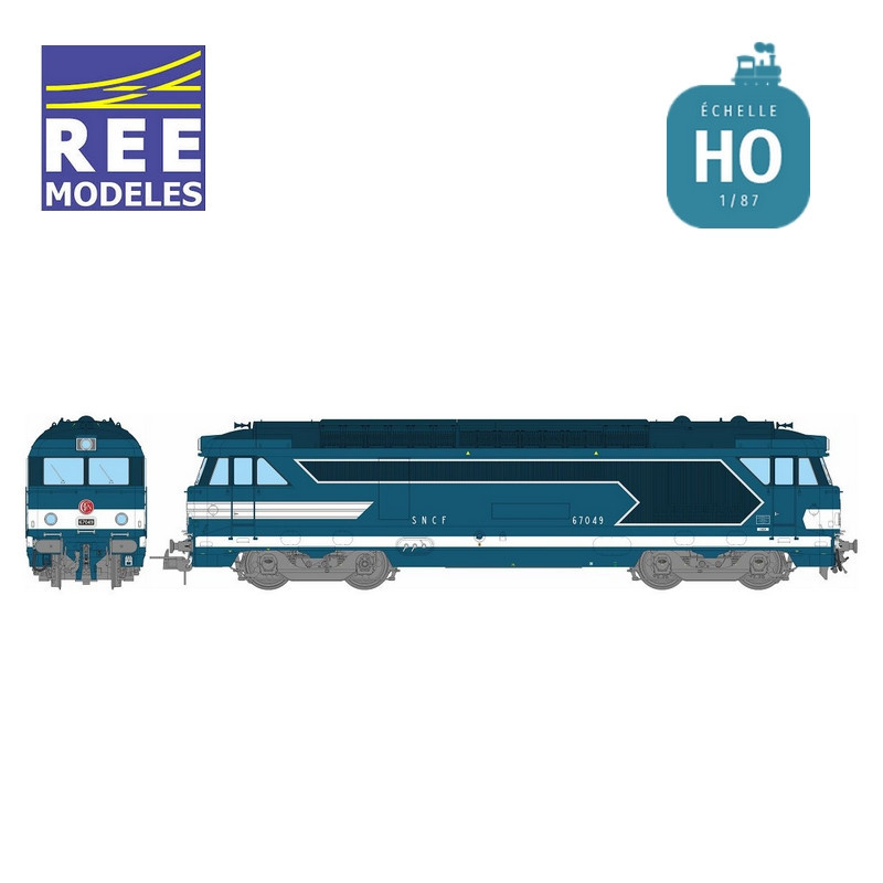 Locomotive diesel BB 67049 Caen SNCF EP III Digital son HO REE MB-244S - Maketis