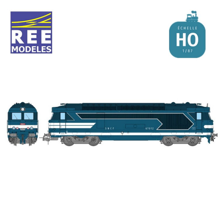 Locomotive diesel BB 67012 Nevers SNCF EP IV Digital son HO REE MB-245S - Maketis Locomotive diesel BB 67012 Nevers SNCF EP IV Digital son HO REE MB-245S - Maketis