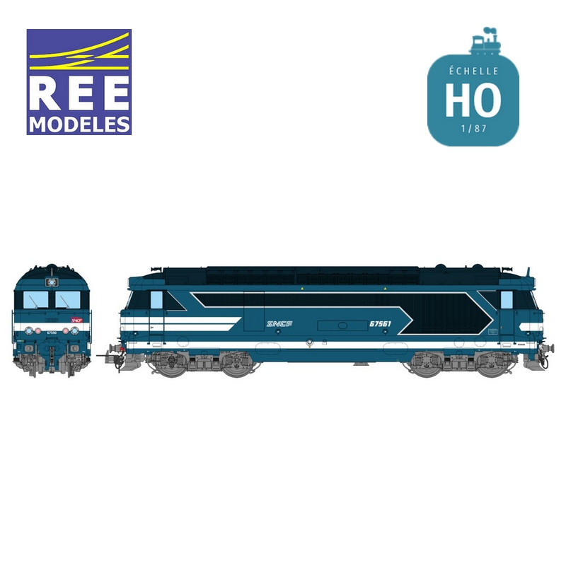Locomotive diesel BB 67590 SNCF EP V-VI Digital son HO REE MB-250S - Maketis