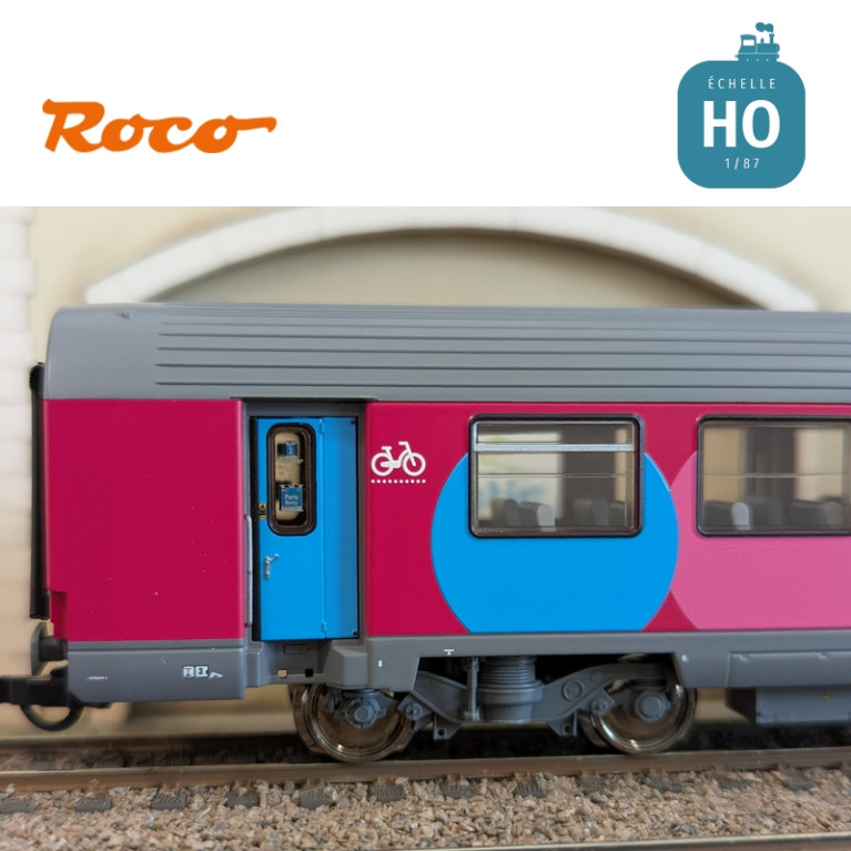 Set 2 voitures Corail VTU 2ème classe type B11tu Ouigo SNCF Ep VI HO Roco 6200024 - Maketis Set 2 voitures Corail VTU 2ème classe type B11tu Ouigo SNCF Ep VI HO Roco 6200024 - Maketis