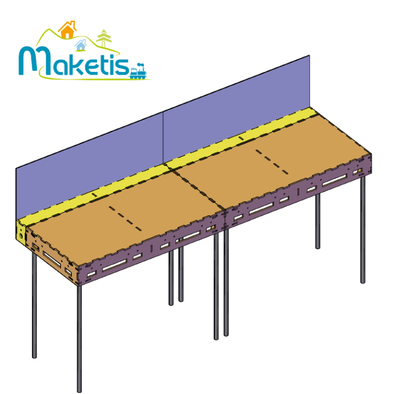 Extension 59x11 cm pour Easy Module Maketis MOD62200 - Maketis Extension 59x11 cm pour Easy Module Maketis MOD62200 - Maketis